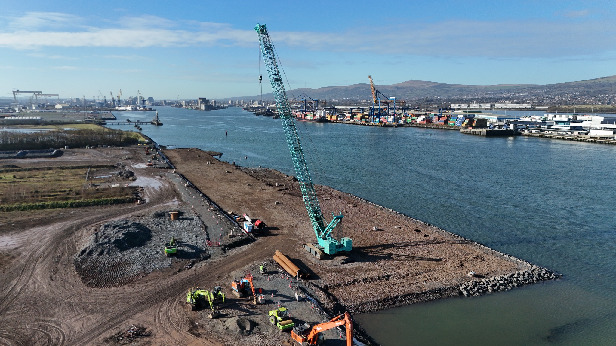 Belfast Harbour Deep Water Berth D3 construction progress – 2026-02-28
