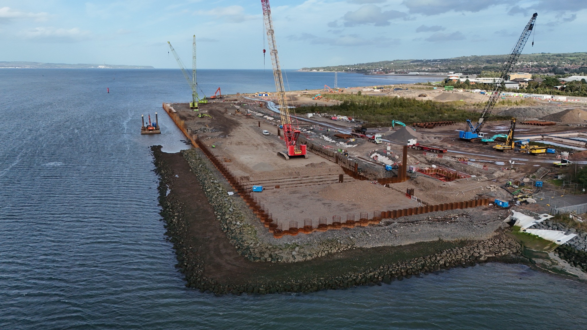 Belfast Harbour Deep Water Berth D3 construction progress