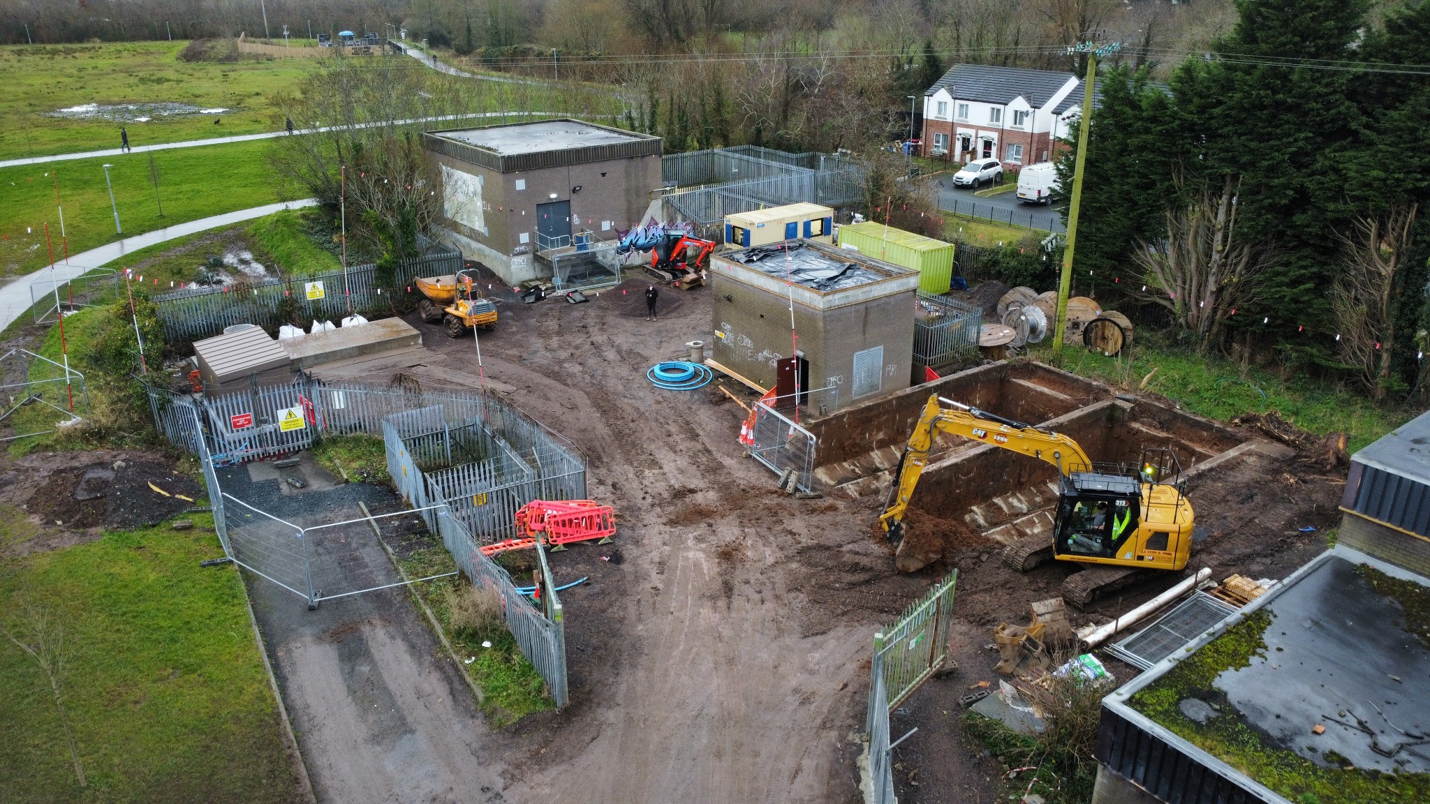 Upper Crescent WWPS construction progress – 2023-12-20