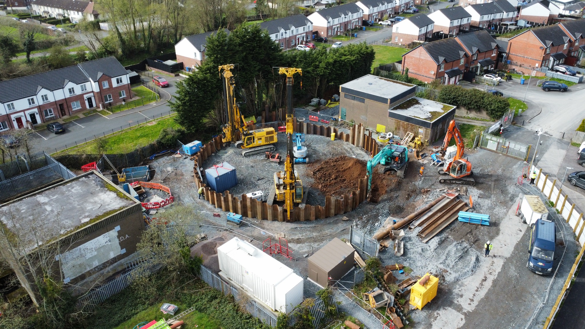 Upper Crescent WWPS construction progress – 2024-04-05