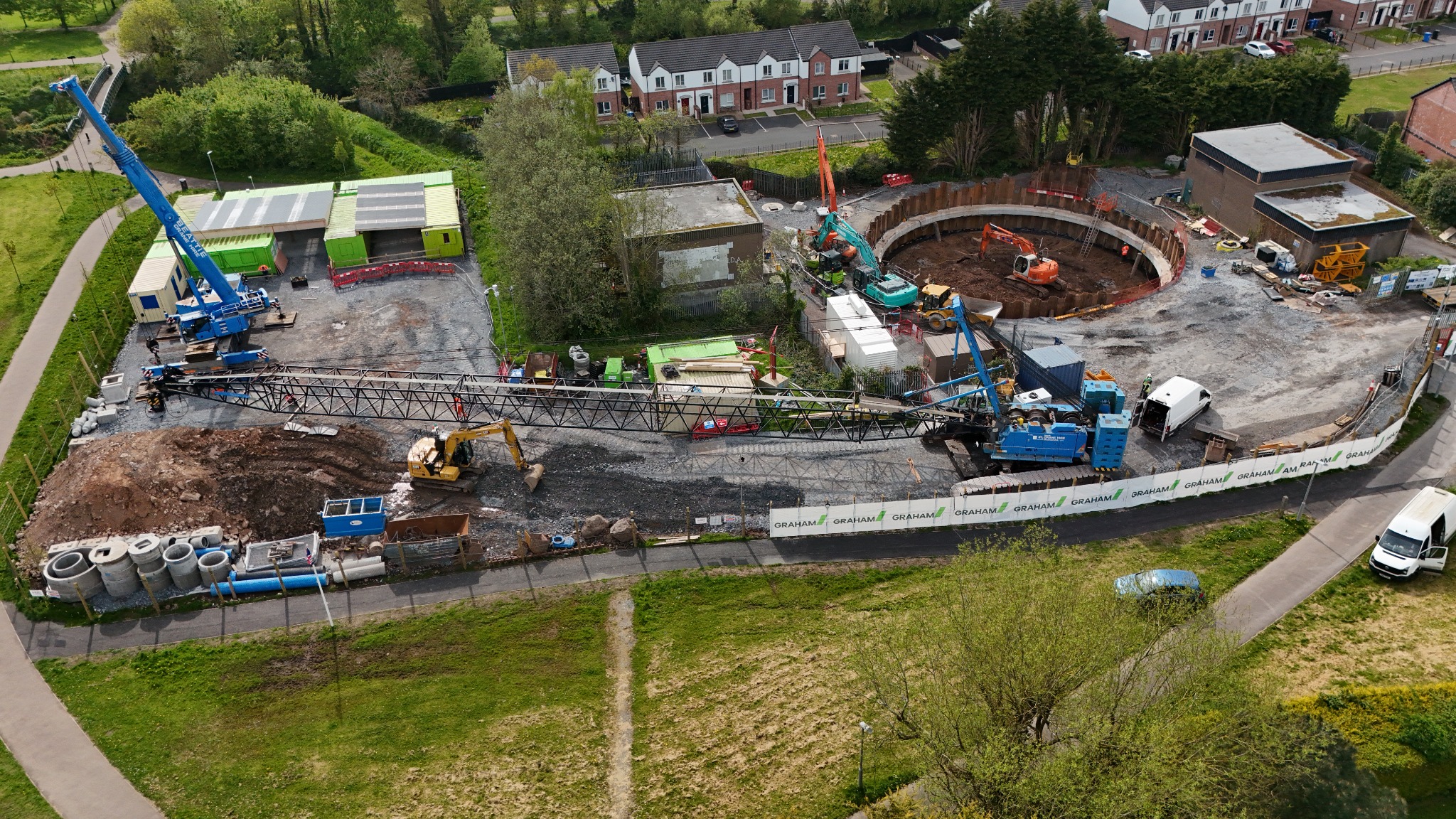 Upper Crescent WWPS construction progress – 2024-05-02