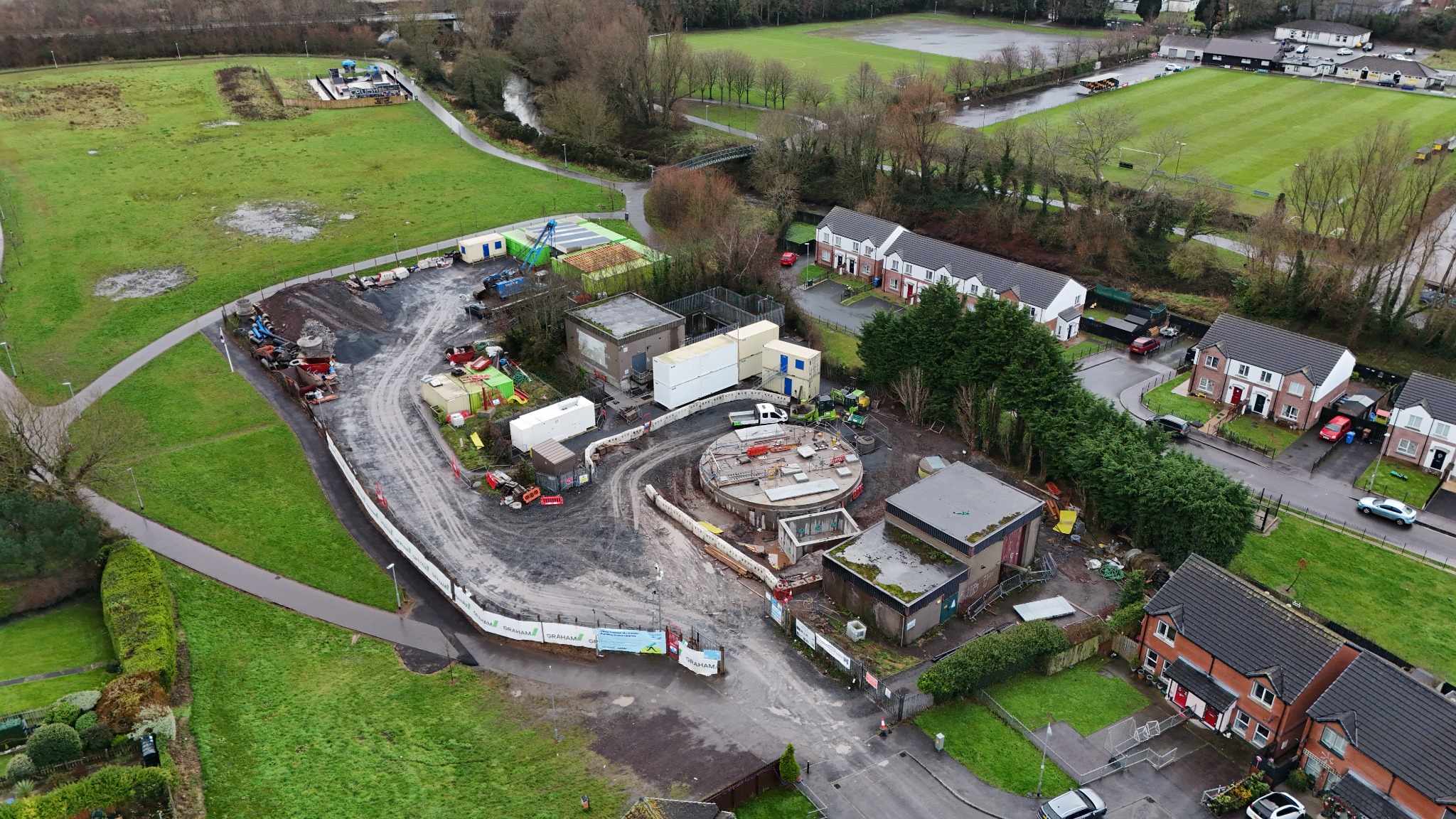 Upper Crescent WWPS construction progress – 2024-12-20