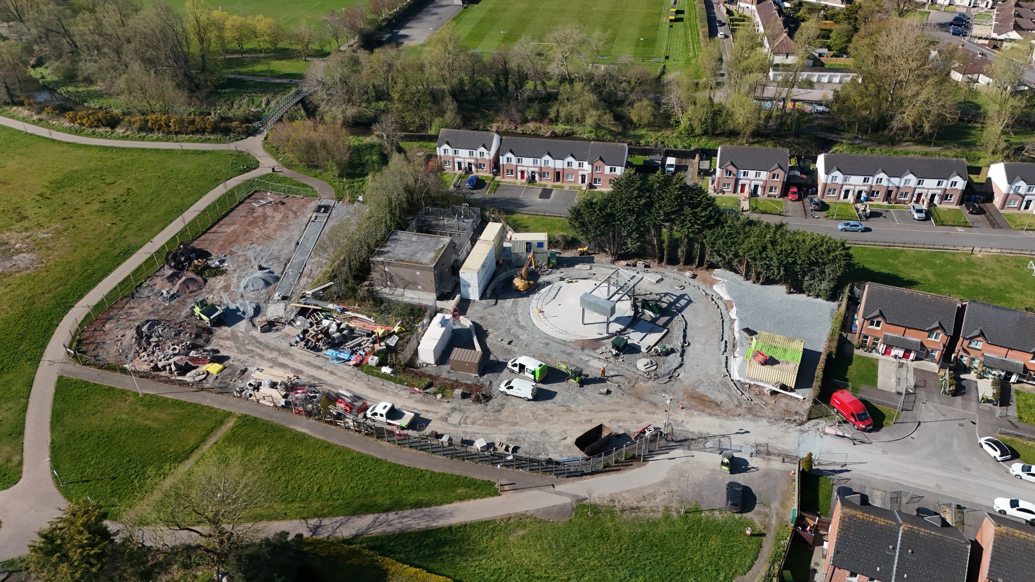 Upper Crescent WWPS construction progress – 2025-04-08